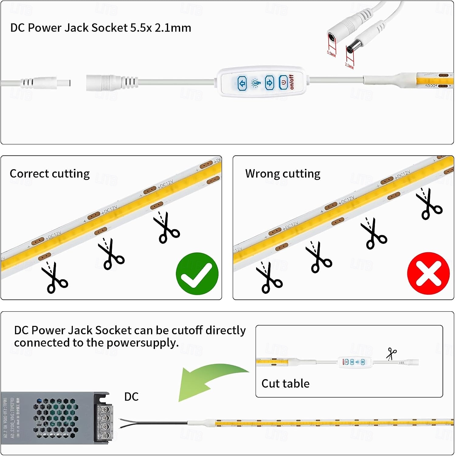 COB LED Vanity Mirror Light Kit, 1-4M/3.2-13ft 420LED/m Adjustable Strip Light, Dimmer & Power Supply COB Strip Lights for Mirror, Closet, Kitchen, Cabinet Lighting 2025 - $23.99 –P5