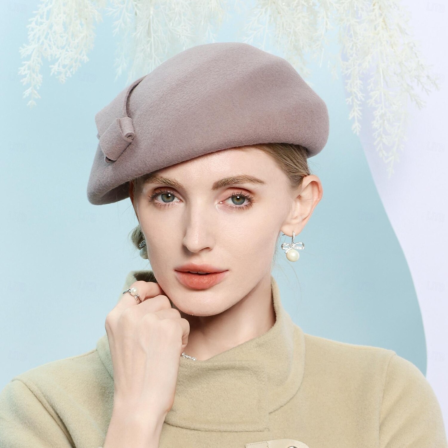 hattar 100% ull basker hatt bowler / cloche hatt bröllop tefest elegant bröllop med ren färg skarvning huvudbonader huvudbonader 2025 - $36.99 –P3