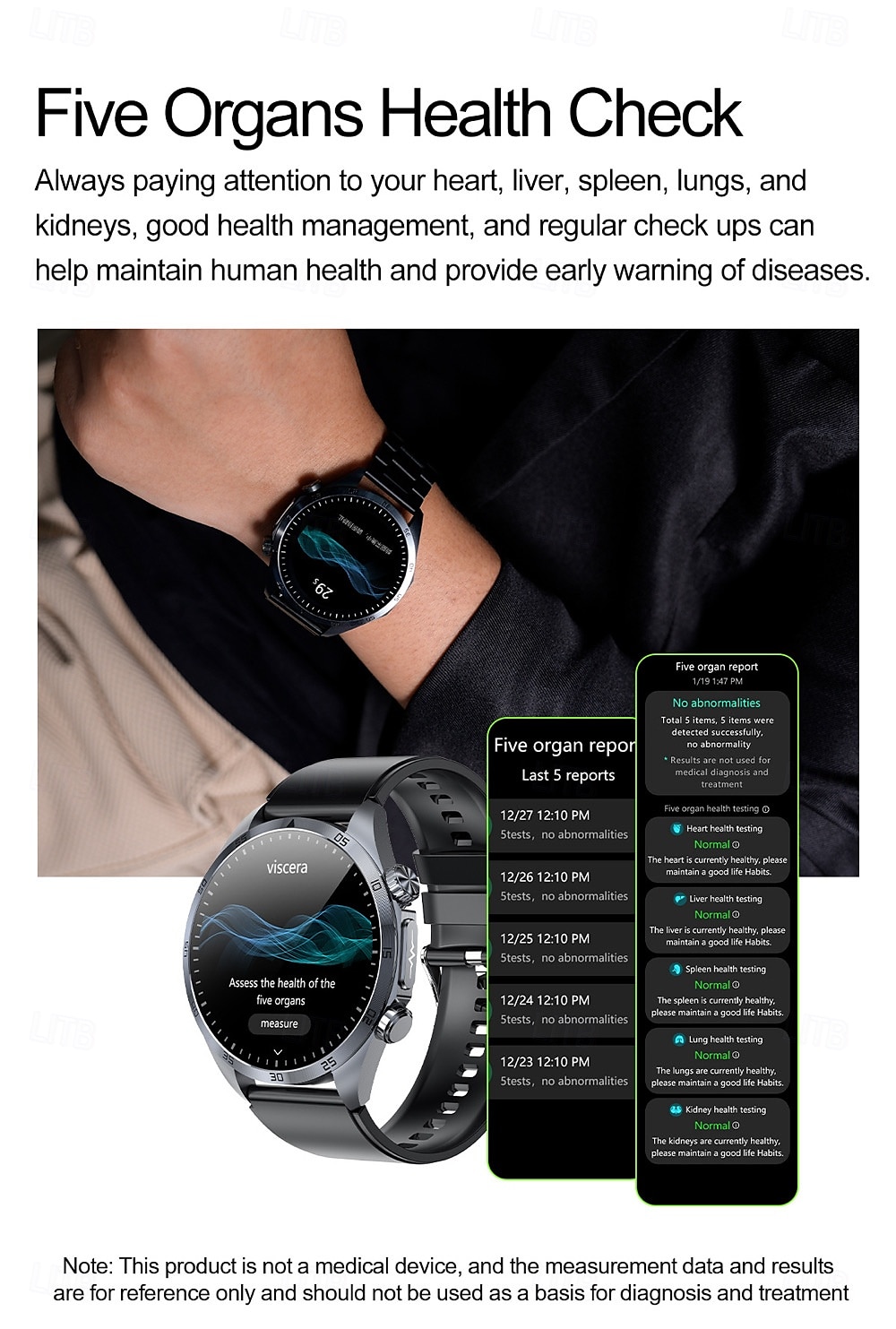 696 TK79 Smart Watch 1.47 inch Smart Band Fitness Bracelet Bluetooth ECG+PPG Temperature Monitoring Pedometer Compatible with Android iOS Women Men Message Reminder IPX-0 27mm Watch Case 2025 - $66.99 –P18