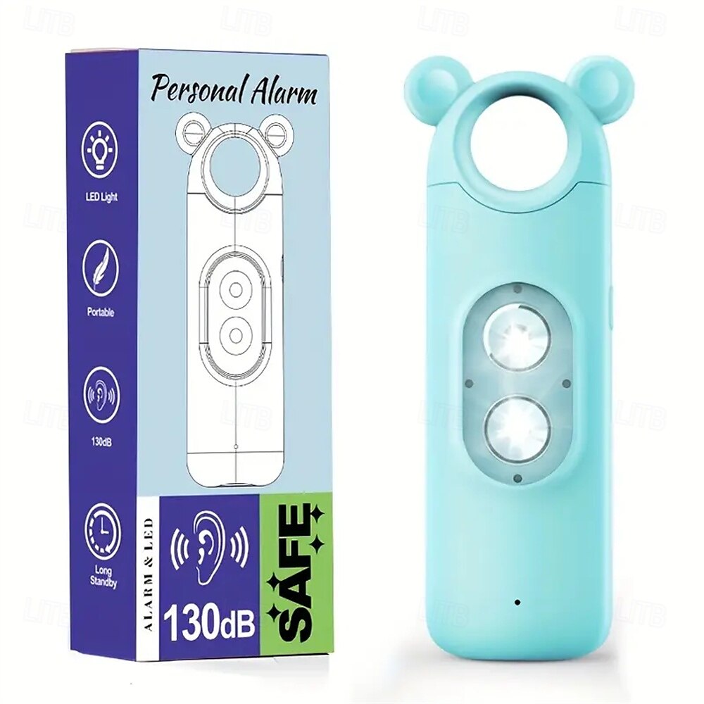Personal Alarm Safe Sound 130dB USB Rechargeable Self Siren Security Alarms Safety Devices For Women Elderly With Alert Panic Button LED 2025 - $23.99 –P9