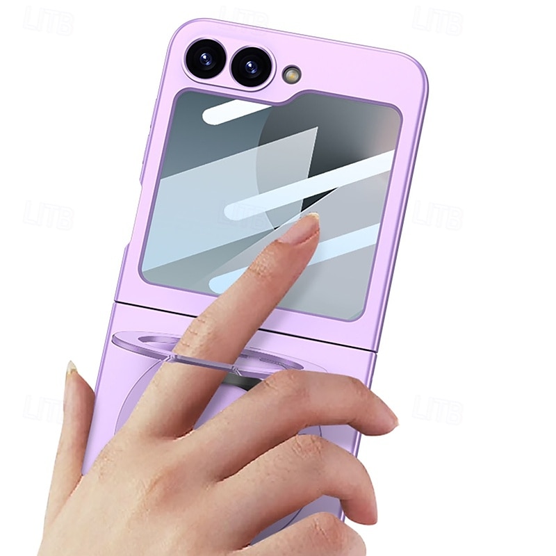 2025年 電話 ケース 用途 サムスンのギャラクシー Zフリップ7 Z Flip 4 バックカバー スタンド付き 耐衝撃 レトロ風 強化ガラス PC コレクション – $26.99 –P4