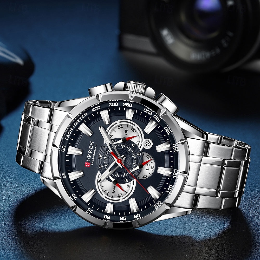 Orologio al quarzo CURREN da uomo moda outdoor orologio da polso casual luminoso calendario impermeabile orologio in acciaio del 2025 a $44.99 –P3