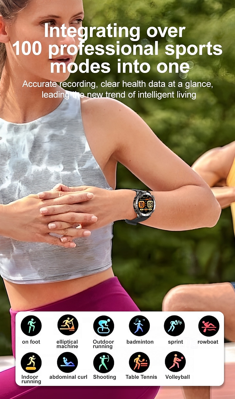 HT30 Smart Watch Rugged Military Men's 1.7 inch 600mAh Battery Compass Sports Fitness Watches Bluetooth Call Smartwatch 2025 - $43.99 –P13