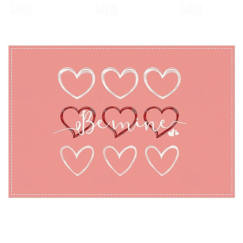 Valentine's Day Placemats Set of 4 Romantic and Decorative Table Mats Featuring Heart or Rose Patterns Durable and Heat-Resistant Perfect for Adding a Touch of Love to Your Dining Table Decor 2025 - $14.49 –P9
