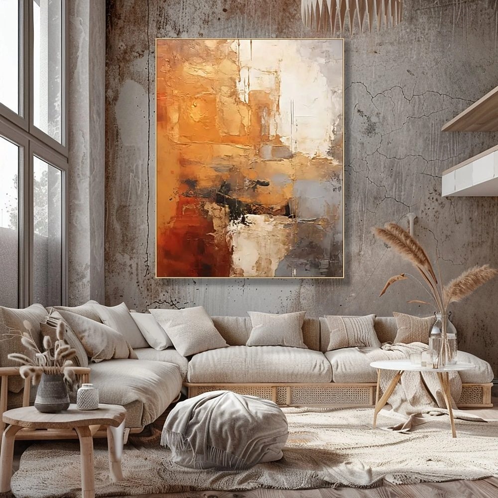 Oil painting Wabi sabi artwork hand painted Wall Art Large abstract painting Palette knife painting Colors abstract wall artmodern abstract canvas large canvas art acrylic orange oil painting 2026 - $108.99 –P2