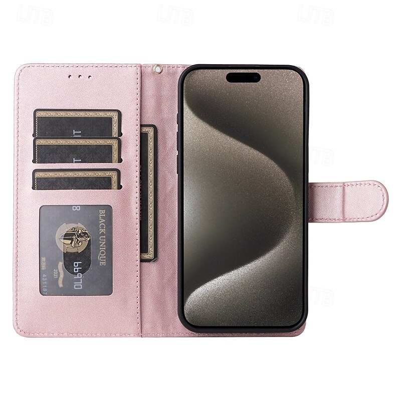 هاتف غطاء من أجل ايفون 16 برو ماكس بلس آيفون 15 برو ماكس بلس iPhone 14 13 12 11 Pro Max Plus iPhone 14 Pro Max iPhone 13 12 11 Pro Max غطاء الوجه مع حامل مع رباط المعصم فتحة لبطاقة مكتب  /  الأعمال 2025 - $15.99 –P12