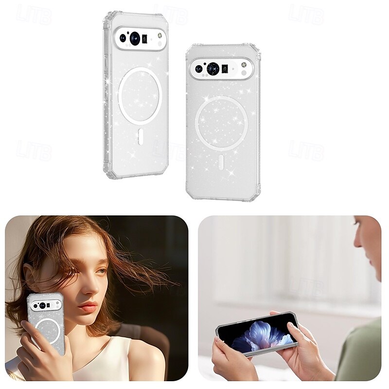 τηλέφωνο tok Για Pixel 9 Pro Pixel 9 Pro XL Pixel 9 Πίσω Κάλυμμα Μαγνητική Υποστήριξη ασύρματης φόρτισης Ανθεκτική σε πτώσεις Ρετρό TPU 2025 - $16.99 –P17