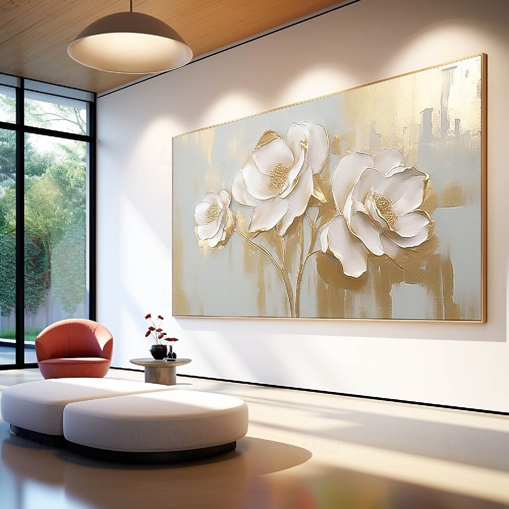Handmade 3D Gold foil Textured oil painting hand painted Wall Art ...