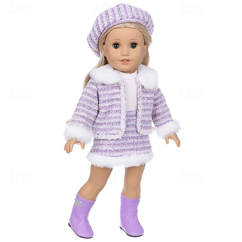 Ropa y accesorios para muñecas de 18 pulgadas, conjunto de trajes de invierno para muñecas, abrigo y pantalones para muñecas de 18 pulgadas, regalos para niñas (sin muñeca) 2025 - $22.99 –P3