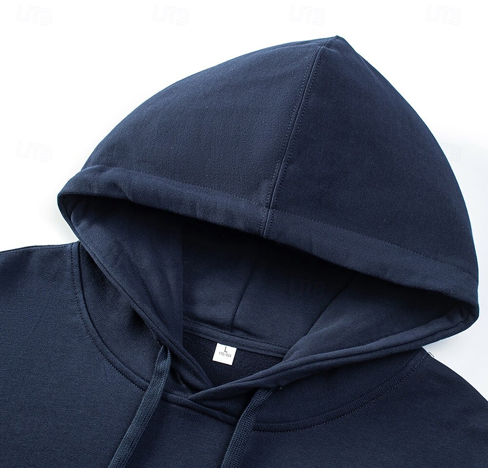 Men's Hoodie Black White Navy Blue Hooded Plain Pocket Christmas Gifts Work Sports & Outdoor Active Cool Basic Fall Winter Clothing Apparel Hoodies Sweatshirts  Long Sleeve 2025 - $28.99 –P10