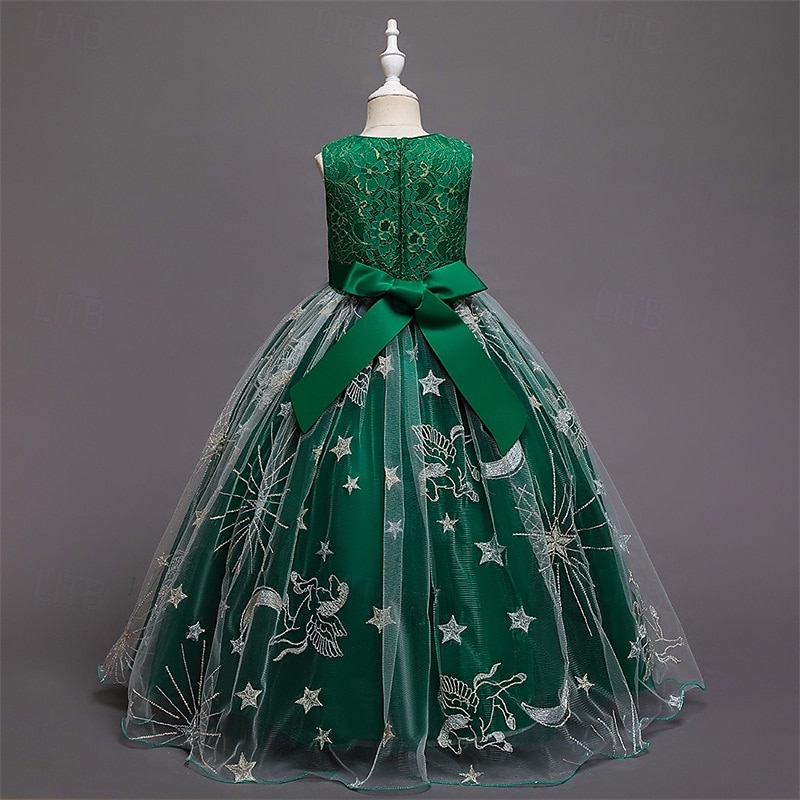 Enfants Fille Robe de fête Etoile Sans Manches Utilisation Noël Anniversaire Maille Magnifique Doux Polyester Maxi robe soirée Robe Évasée Robe Trapèze Eté 4-12 ans Rose Claire Rouge Bleu de 2025 ? $41.99 –P18