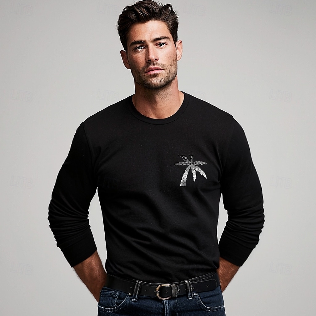Per uomo Maglietta grafica Stile casual Stile classico Palma Girocollo Abbigliamento Altre stampe All'aperto Vacanza Streetwear Quotidiano Sportivo Manica Lunga Moda Cool Quotidiano Elegante Semplice del 2025 a $23.99 –P2