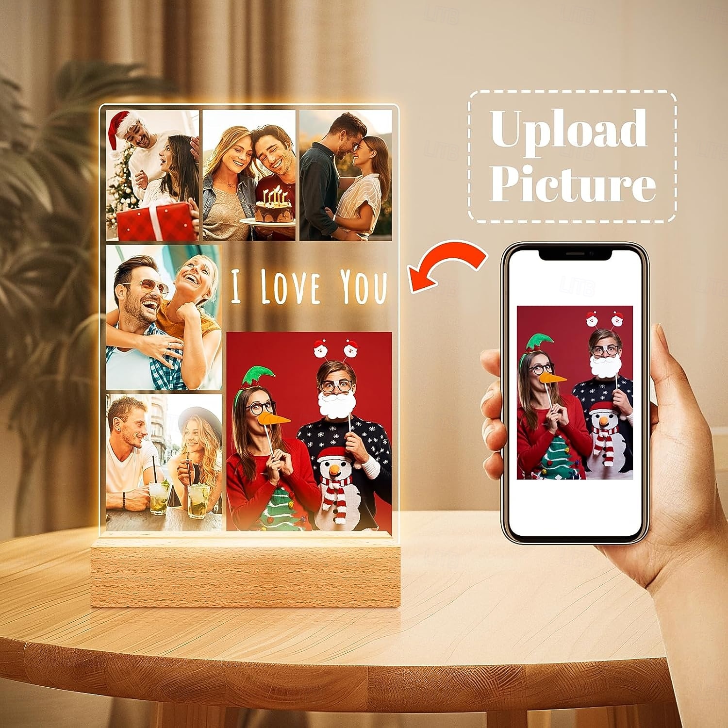 Personalized Light Up Photo Lamp Valentines Anniversary Gifts Custom Photo Frames with Night Light Unique Birthday Gifts for Valentine's Day Couples Him & Her 2026 - $16.99 –P1