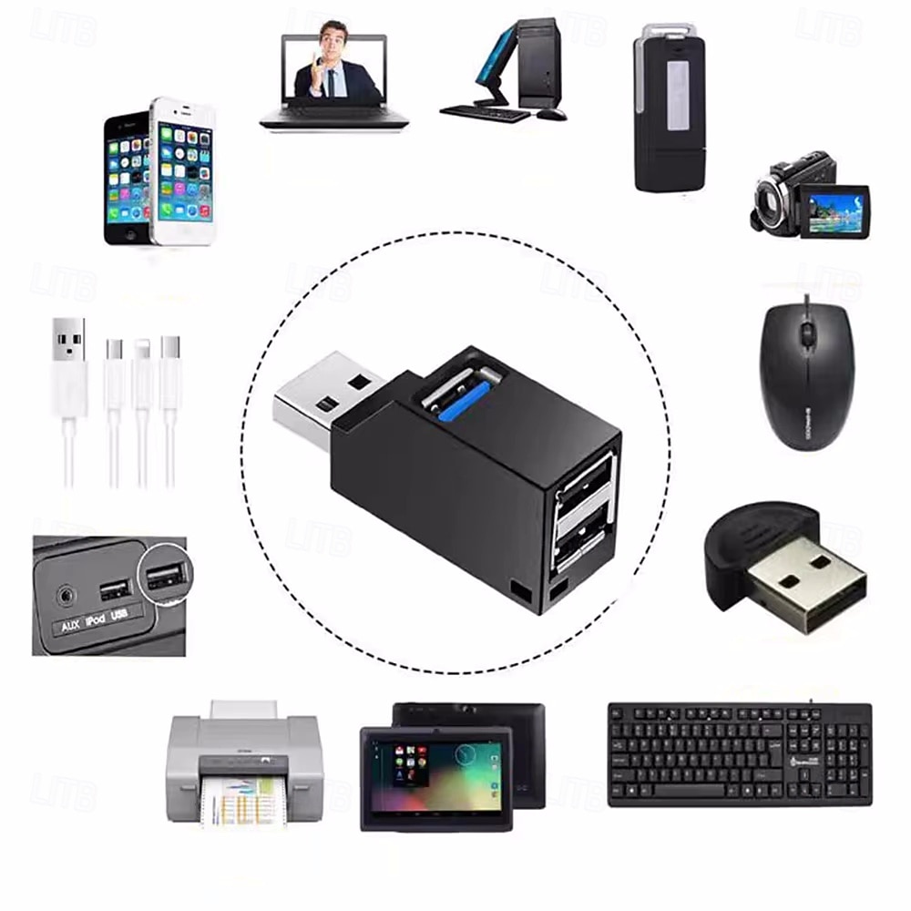 Type C USB 3.0 HUB Adapter 3 Ports USB Extender High Speed Data Transfer Splitter Docking Station for PC Laptop U Disk Card Read 2025 - $14.99 –P3