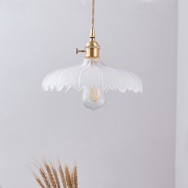 LED Modern Chandelier Lamp Flower Pattern Glass Ceiling Pendant Light V intage Bar Cafe Chandelier Fixtures Pendant Light Hanging Lamp Lighting Industrial Modern 25cm 110-240V 2025 - $101.99 –P10