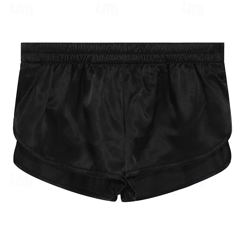 Per uomo 1 confezione Biancheria intima Boxer Miscela di fibre chimiche Traspirante Morbido Liscio Vita normale Argento Nero del 2025 a $18.99 –P6