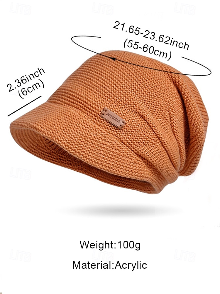 dames winter slouchy gebreide muts – gezellige en stijlvolle warmte met rand, ideaal voor casual en outdoor-kleding bij koud weer 2025 - $14.99 –P10