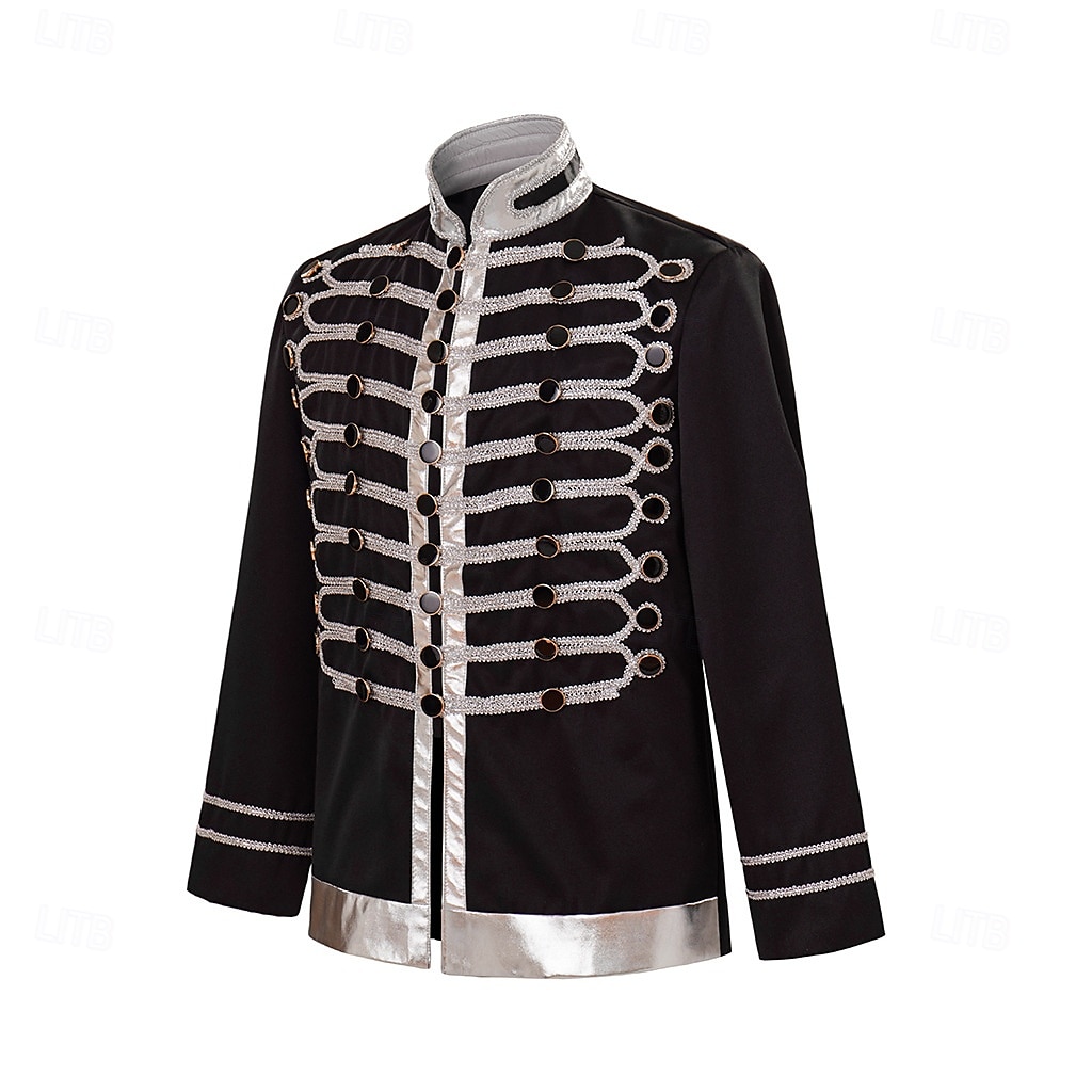 Retro Vintage Rococo Coat Masquerade Circus Jacket Prince Aristocrat Men's Carnival Masquerade Mardi Gras Event / Party Adults' Coat Spring Fall & Winter 2025 - $60.99 –P2
