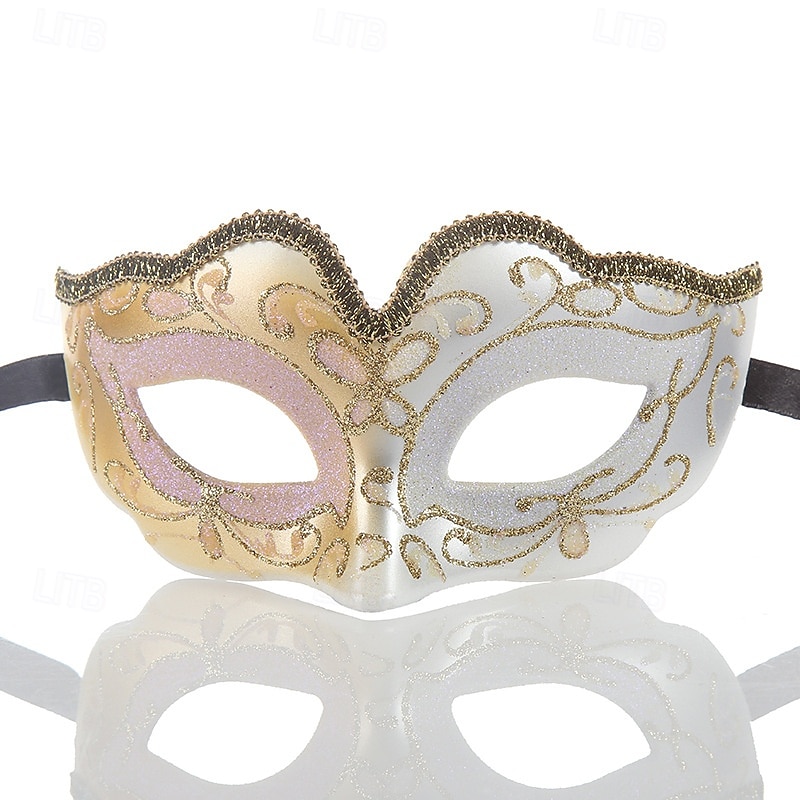 Fantom opery Arlecchino Arlecchina Karnevalová maska Benátská maska Columbina Dospělé Dámské Poloviční obličej Párty Plesová maškaráda Karneval v Benátkách předvečer Všech svatých Karneval Mardi Gras 2025 - $10.99 –P6