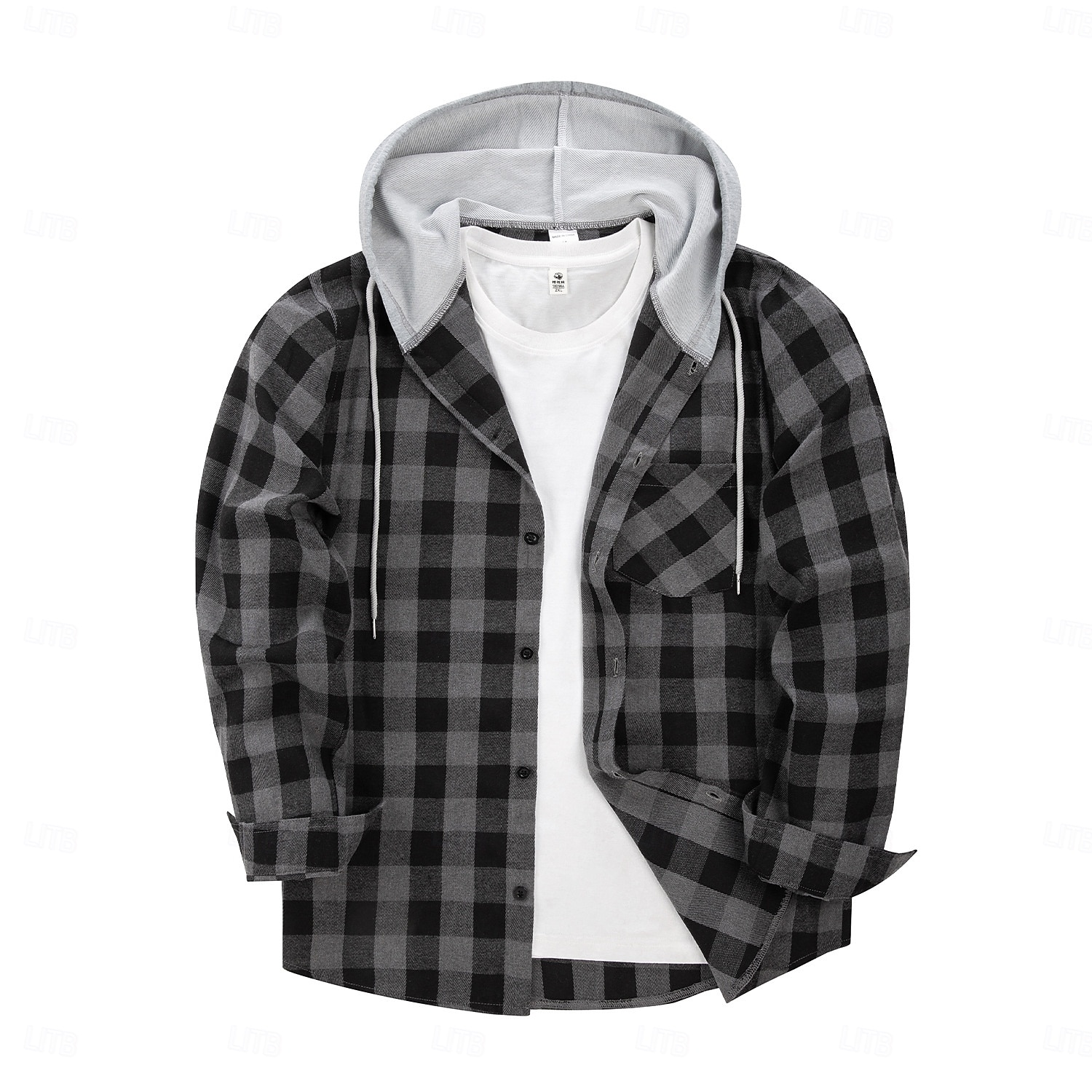 Per uomo Camicia Camicia di flanella Sovracamicia A quadri Esterno Strada Nero Bianco Rosso Blu Manica lunga Con cappuccio Inverno Primavera & Autunno Abbigliamento del 2025 a $23.99 –P6