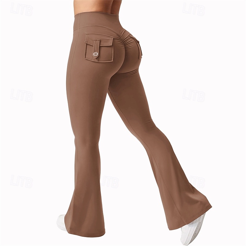 Women's Yoga Pants Yoga Leggings Ruched Butt Lifting Butt Lift Tummy Control High Waist Pilates Gym Workout Workout Tights Solid Color Black Army Green Fuchsia Fall Winter Sports Activewear Stretchy 2026 - $23.99 –P8