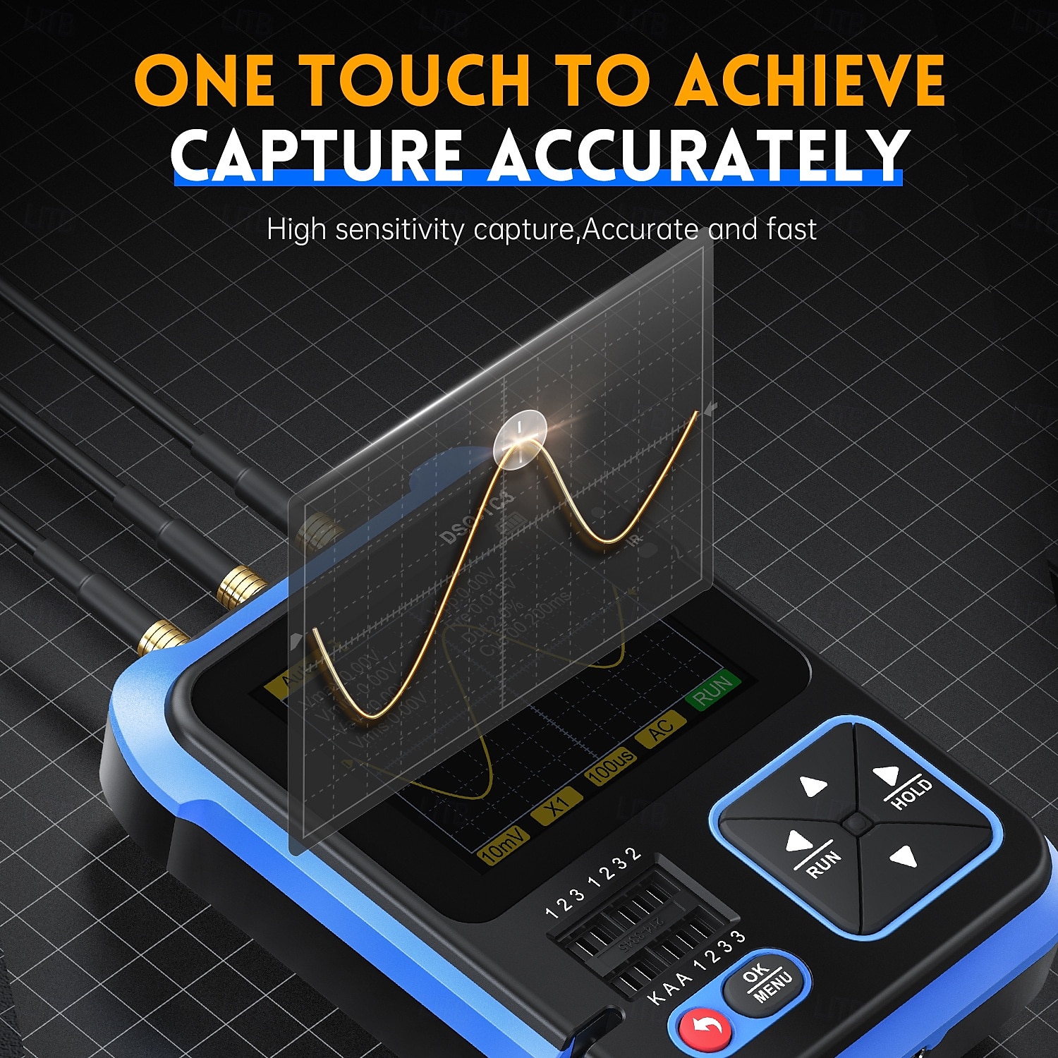 3-in-1 Digital Oscilloscope Portable Handheld Oscilloscope 500 kHz Bandwidth USB Rechargeable Digital Transistor Tester Oscilloscope with 2.4 Inch HD Colour Screen 2025 - $141.99 –P3