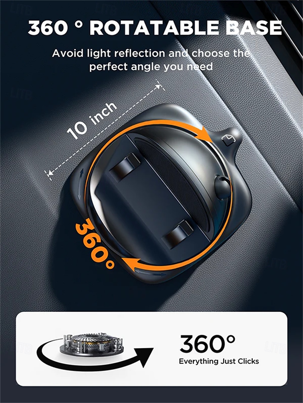 Suport telefon pentru tabloul de bord Rotativ Suport pentru telefon pentru Mașină Panou Comandă Compatibil cu Toate telefoanele mobile Accesorii de Mobil 2025 - $35.99 –P5