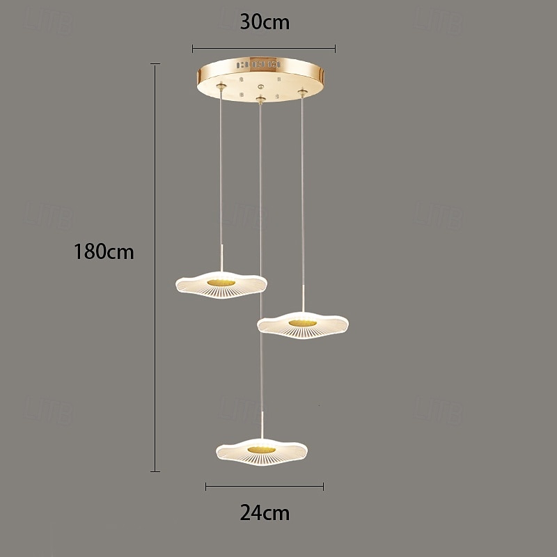 180 cm Enkelt design Øyesign Anheng Lys Metall Akryl galvanisert Malte overflater Moderne Nordisk stil 110-120V 220-240V 2025 - $223.49 –P16