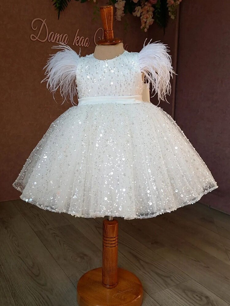 kinderkleidung Mädchen Party Kleid Feste Farbe Ärmellos Leistung Gitter Prinzessin Süß Gitter Mitte der Wade Etuikleid Tüll-Kleid Sommer Frühling Herbst Kinder Weiß Marineblau 2025 - $88.99 –P3