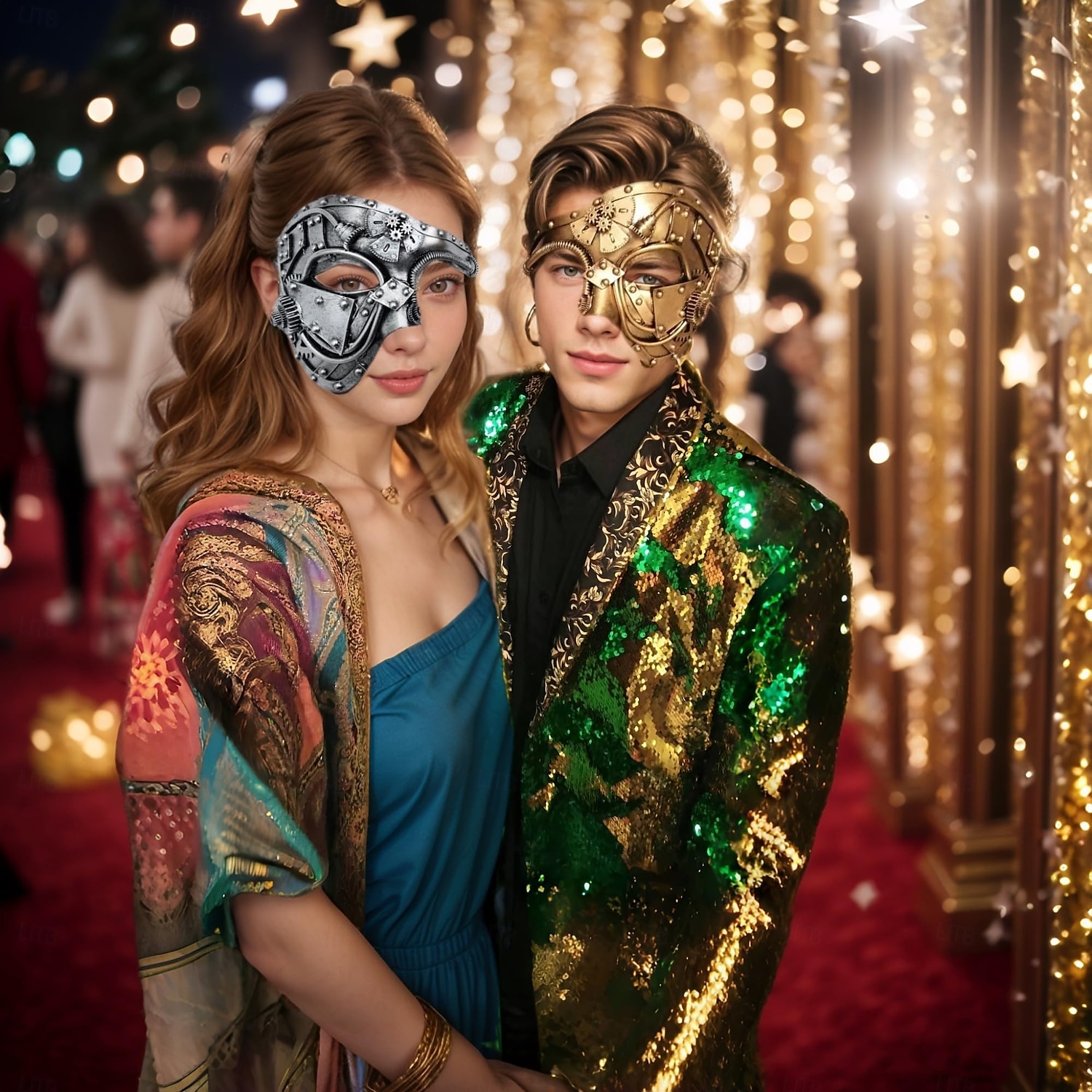 Kovový kyborg předvečer Všech svatých Benátská maska Fantom opery Karnevalová maska Steampunk Dospělé Pánské Dámské předvečer Všech svatých Karneval Mardi Gras Párty Plesová maškaráda Jednoduch 2025 - $39.99 –P4