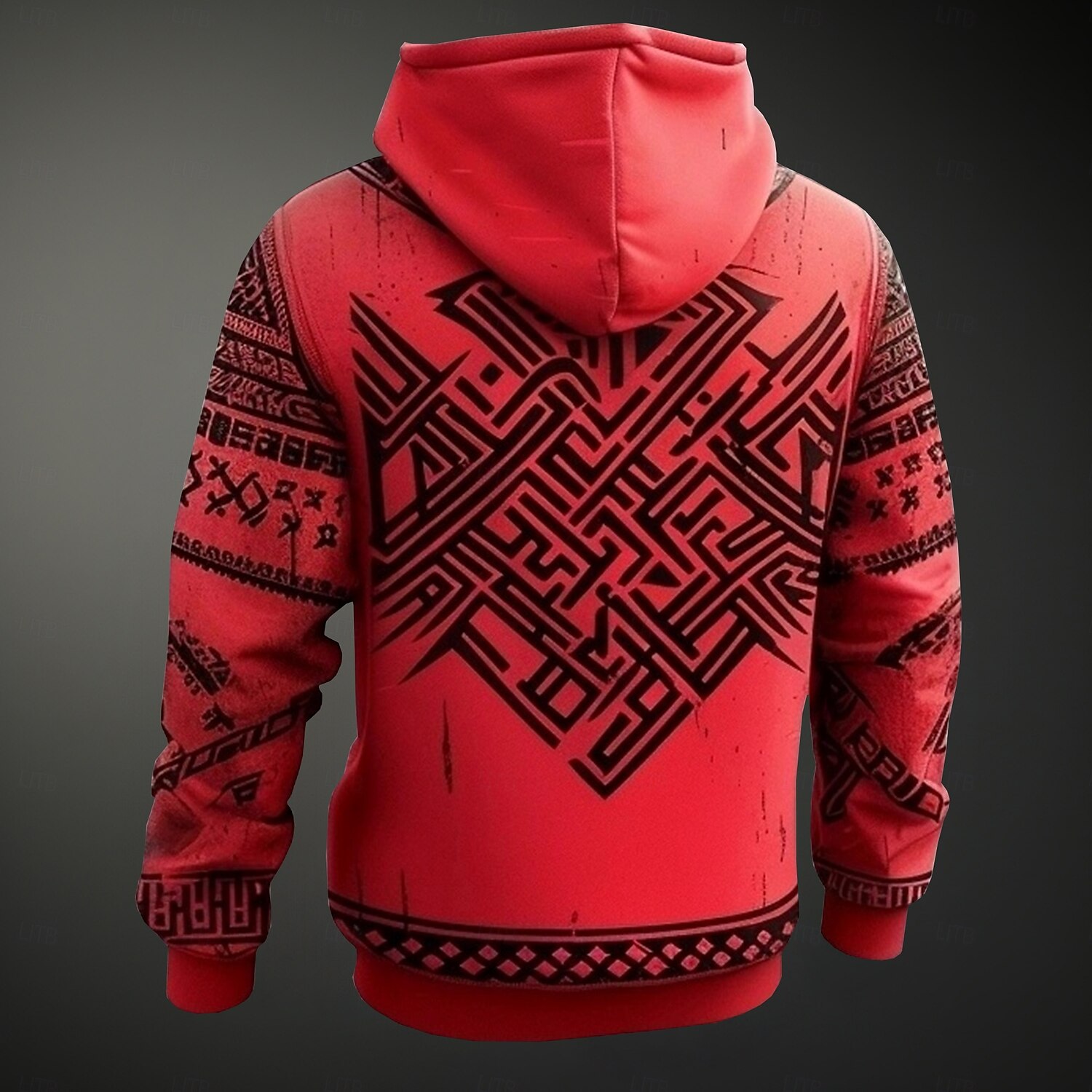Homens Viking Moletons Moletom Casacos Moletom com capuz Gola Redonda Moda Impressão 3D Festa Feriado Streetwear Vermelho Com Cordão Outono Inverno Designer de 2025 por $29.99 –P3