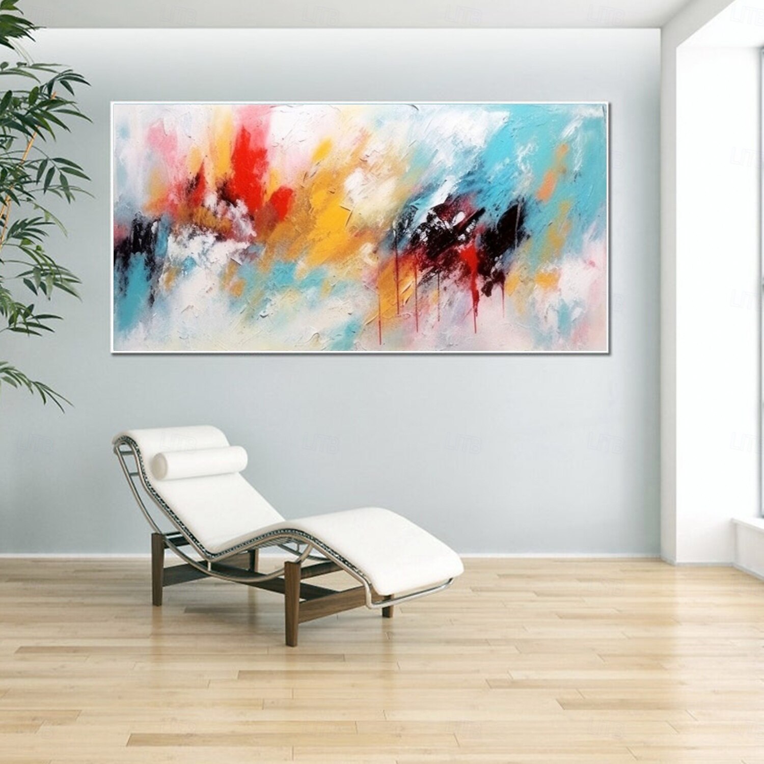 handgefertigtes Ölgemälde auf Leinwand, Wandkunst, Dekoration, abstraktes Messergemälde, Straßenansicht, Nacht, für die Inneneinrichtung, gerolltes, rahmenloses, unbelastetes Gemälde 2025 - $116.99 –P1