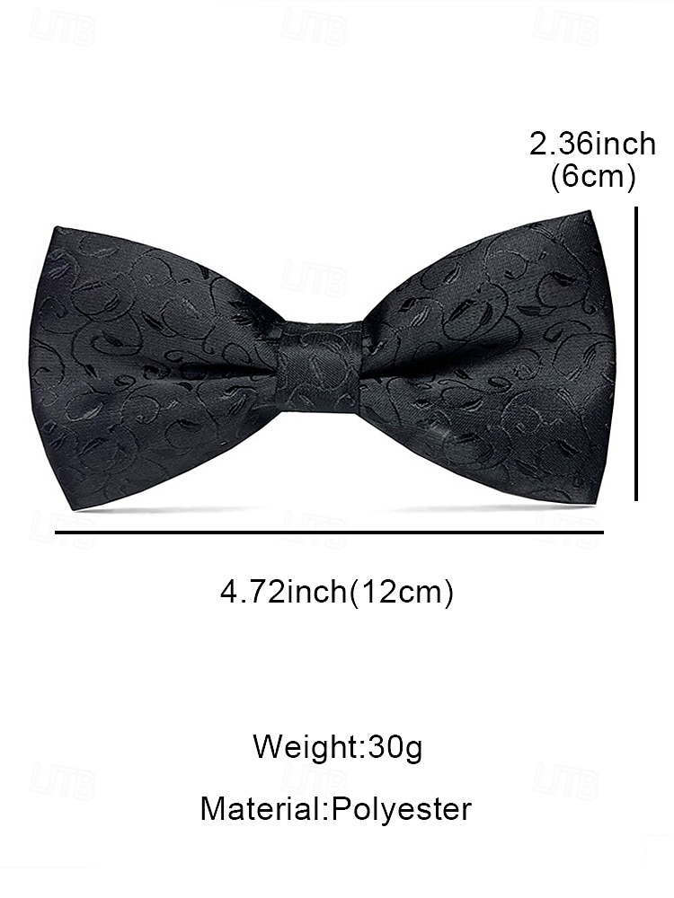 Men's Paisley Pattern Bow Ties - Elegant Formal Ties for Weddings, Parties, and Business Events 2025 - $11.99 –P5