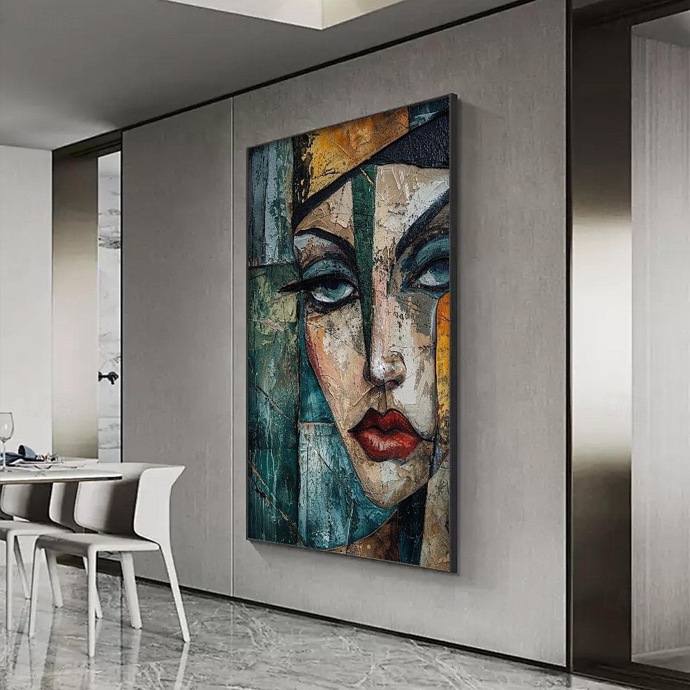 pablo picasso stijl schilderij handgemaakt pablo picasso vrouwen abstract canvas kunst olieverfschilderij handgemaakt figuur olieverfschilderij voor woonkamer slaapkamer woondecoratie pattle mes 2025 - GBP £74 –P6