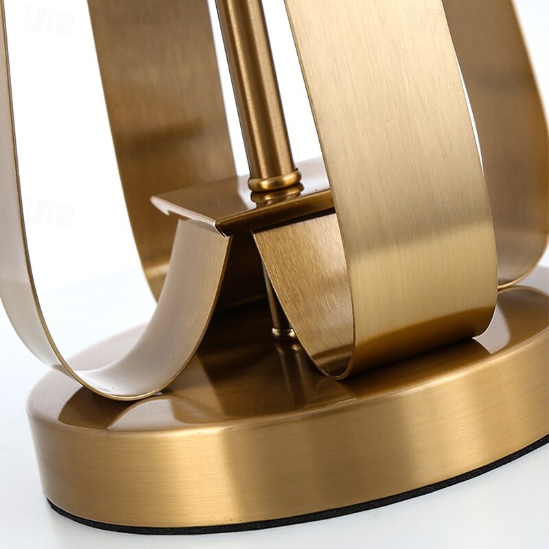 Lámpara de mesa, lámpara de mesa de hierro, lámpara de escritorio americana, lámpara de noche para dormitorio, lámpara de mesa de estudio moderna para sala de estar, lámparas de escritorio doradas 2025 - $224.09 –P7