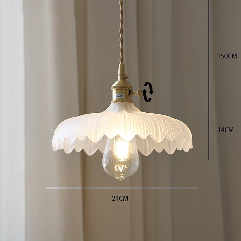 LED Modern Chandelier Lamp Flower Pattern Glass Ceiling Pendant Light V intage Bar Cafe Chandelier Fixtures Pendant Light Hanging Lamp Lighting Industrial Modern 25cm 110-240V 2025 - $101.99 –P2
