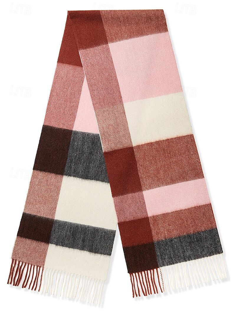 Per uomo Sciarpa rettangolare Scuola Natale All'aperto Rosa Rosso Sciarpa del 2025 a $26.99 –P5