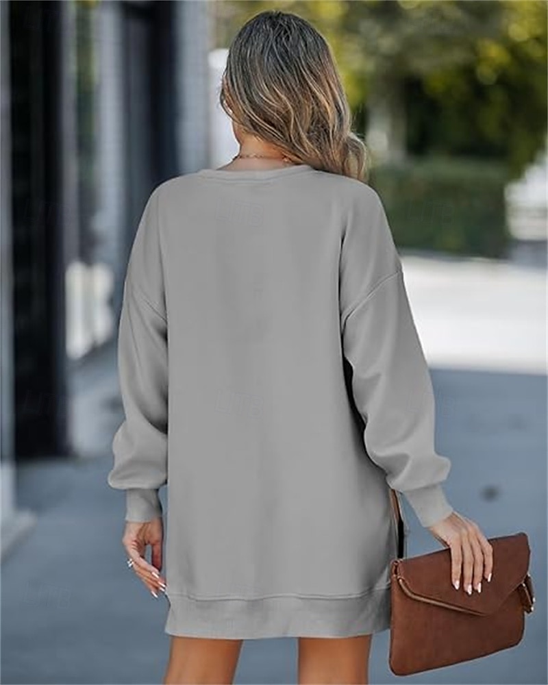 pull femme décontracté uni décontracté col rond manches longues noir rose vin vert kaki automne&amp; hiver de 2025 ? $44.99 –P2