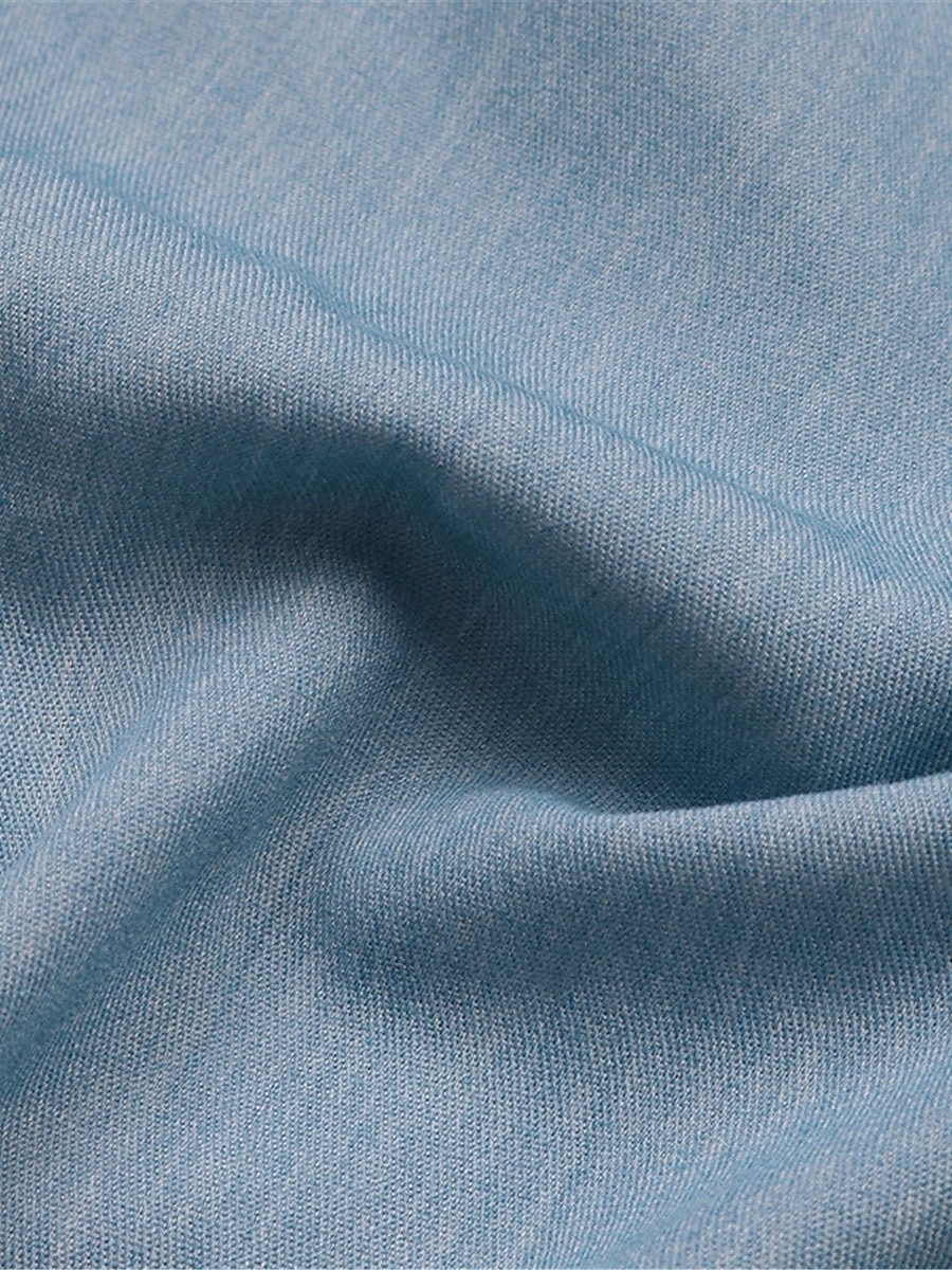 Damen Hemd Bluse Feste Farbe Basic Brautkleider schlicht Langarm V Ausschnitt Normale Oberteile Täglich Spitze Patchwork Knopf Blau Herbst Winter 2025 - $34.99 –P3