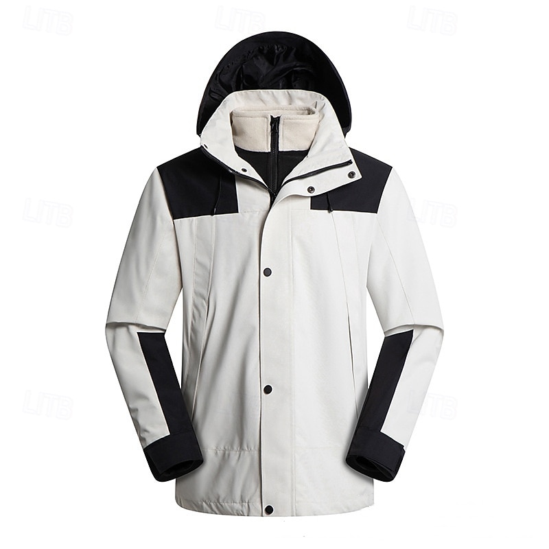 Herren Damen Soft Shell Jacke Wanderjacke Winter Draussen warm Fleece-Futter Windundurchlässig Wasserdicht 3-in-1-Jacke Vliesjacken Windbreaker-Jacke Reisen Schwarz Gelb Rot Marinenblau Grün 2025 - $75.99 –P7