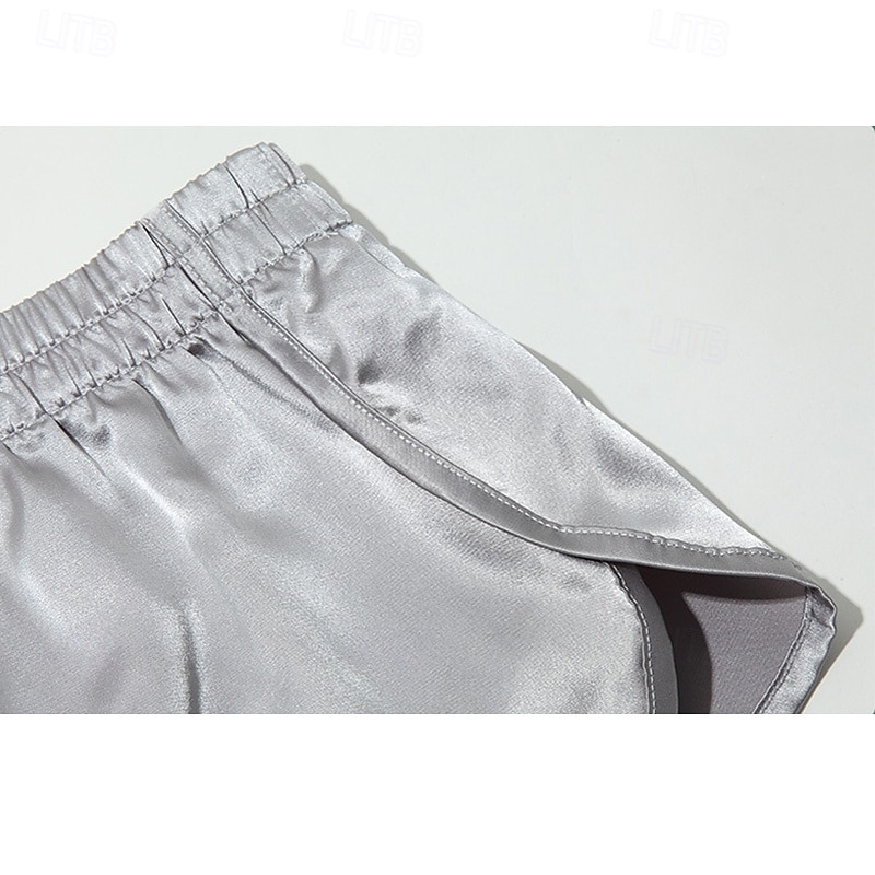 Per uomo 1 confezione Biancheria intima Boxer Miscela di fibre chimiche Traspirante Morbido Liscio Vita normale Argento Nero del 2025 a $18.99 –P1