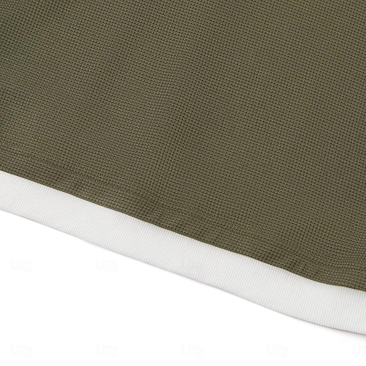 Per uomo Maglietta Waffle Maglietta con Zip a Quarti Maglietta Camicia a Maniche Lunghe Manica Lunga Girocollo Primavera & Autunno Blocco di colori Moda Designer Essenziale Cerniera Finto due pezzi del 2025 a $28.99 –P11