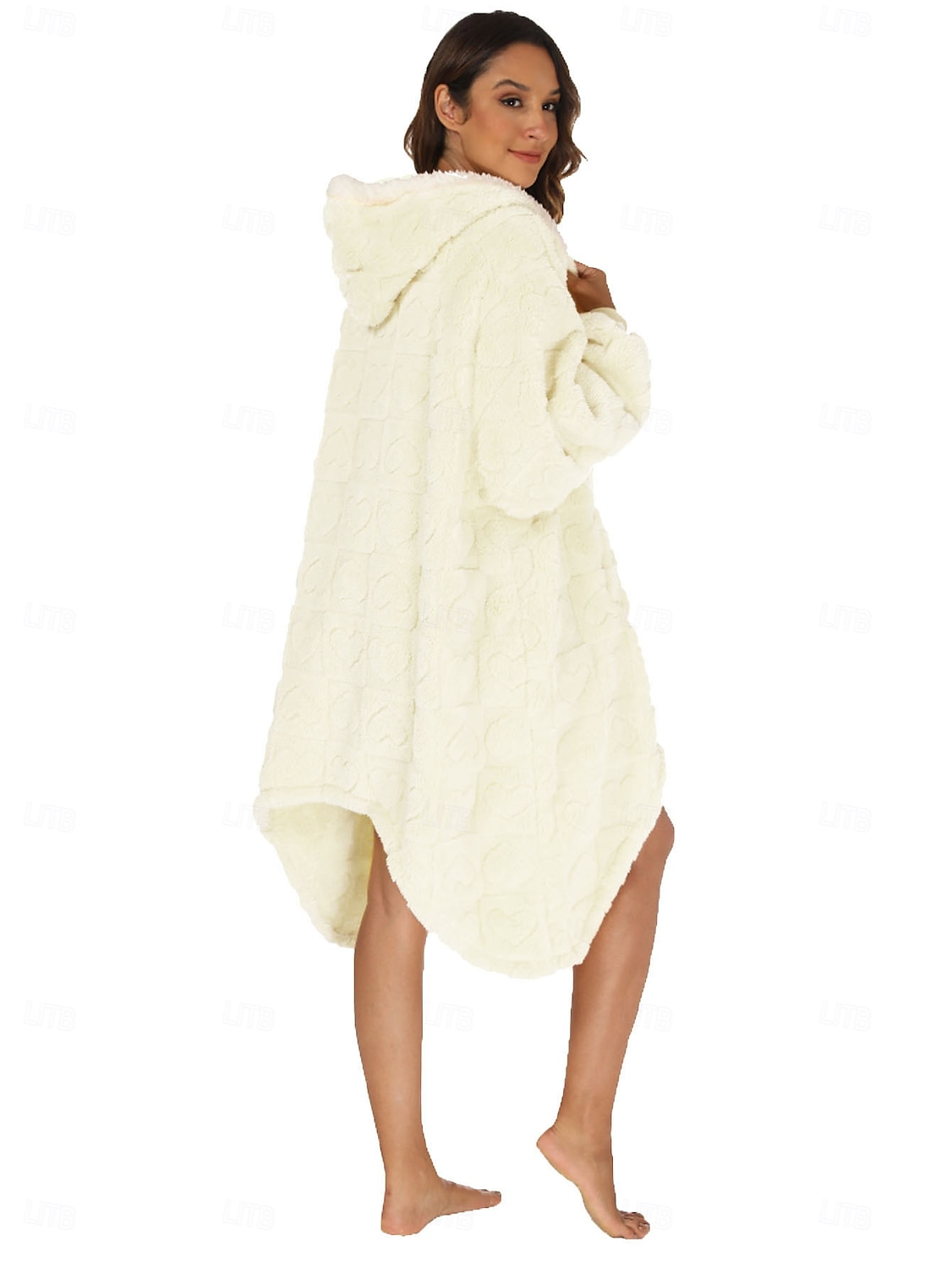 Voksne Helfarge Onesie-pysjamas Oversized hetteteppe Bærbart teppe med lomme Onesie-pysjamas Kigurumi pyjamas søt stil Til Damer og Herrer Karneval Maskerade Tegnefilm 2025 - $46.99 –P10