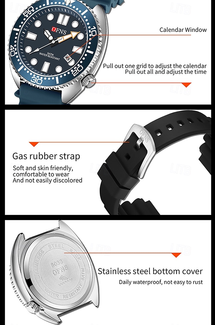 Men Quartz Watch Minimalist Fashion Casual Wristwatch Luminous Calendar Waterproof World Time Rubber Watch 2025 - $32.99 –P17