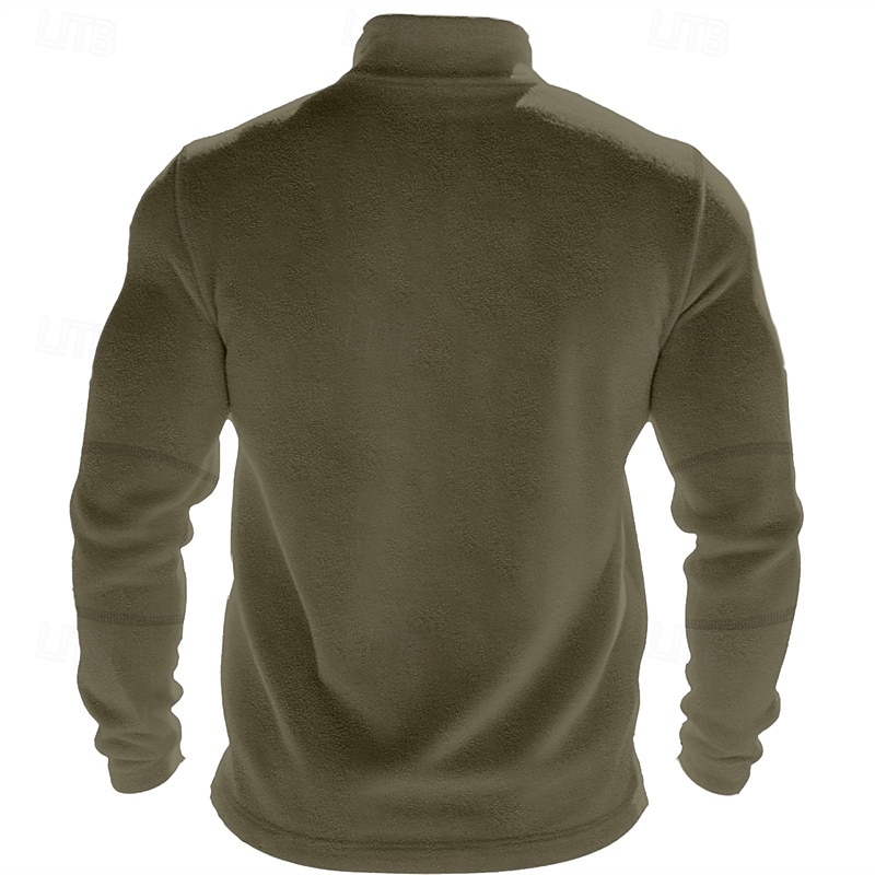 Herre Genser Polarfleece Kvart glidelås genser Svart Militærgrønn Kakifarget Mørkegrå Lyseblå Halv glidelås عادي Sport & Utendørs Daglig Ferie Polyester Gatemote Grunnleggende Fritid Høst vinter Klær 2026 - $27.99 –P19