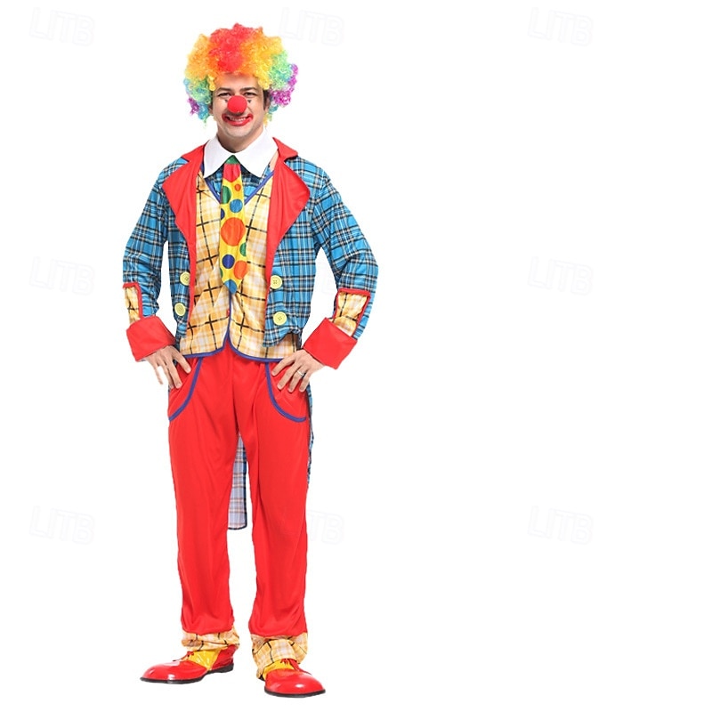 Joker Clown Halloween Outfits Kostüm Zirkus Karnevalskostüm Cosplay Erwachsene Herren Damen Halloween Karneval Leistung Party Einfache Halloween-Kostüme Verkleiden 2025 - $85.99 –P2