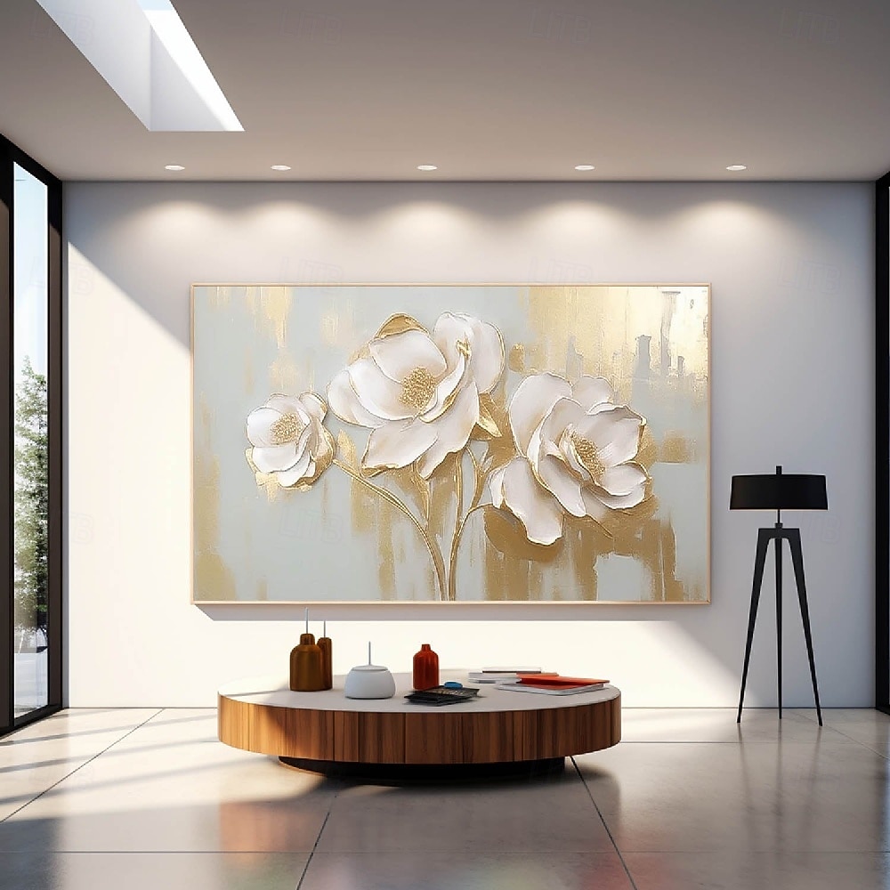Handmade 3D Gold foil Textured oil painting hand painted Wall Art ...