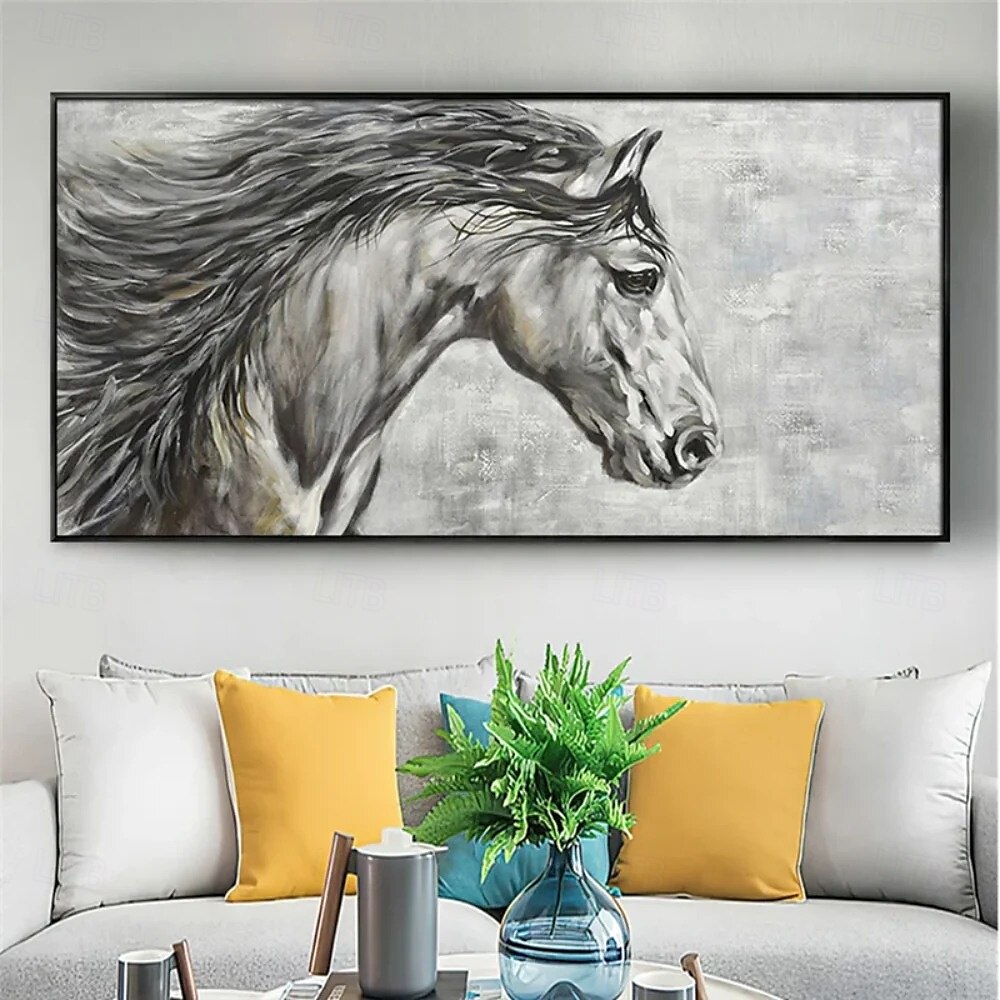 Ölgemälde „Pferd“, handgemalt, abstraktes Tier-Ölgemälde auf Leinwand, modernes Ölgemälde, Pferd, Tier, handgemalt, großes Tiergemälde, Wandkunst, Gemälde für die Heimdekoration 2025 - $75.99 –P4