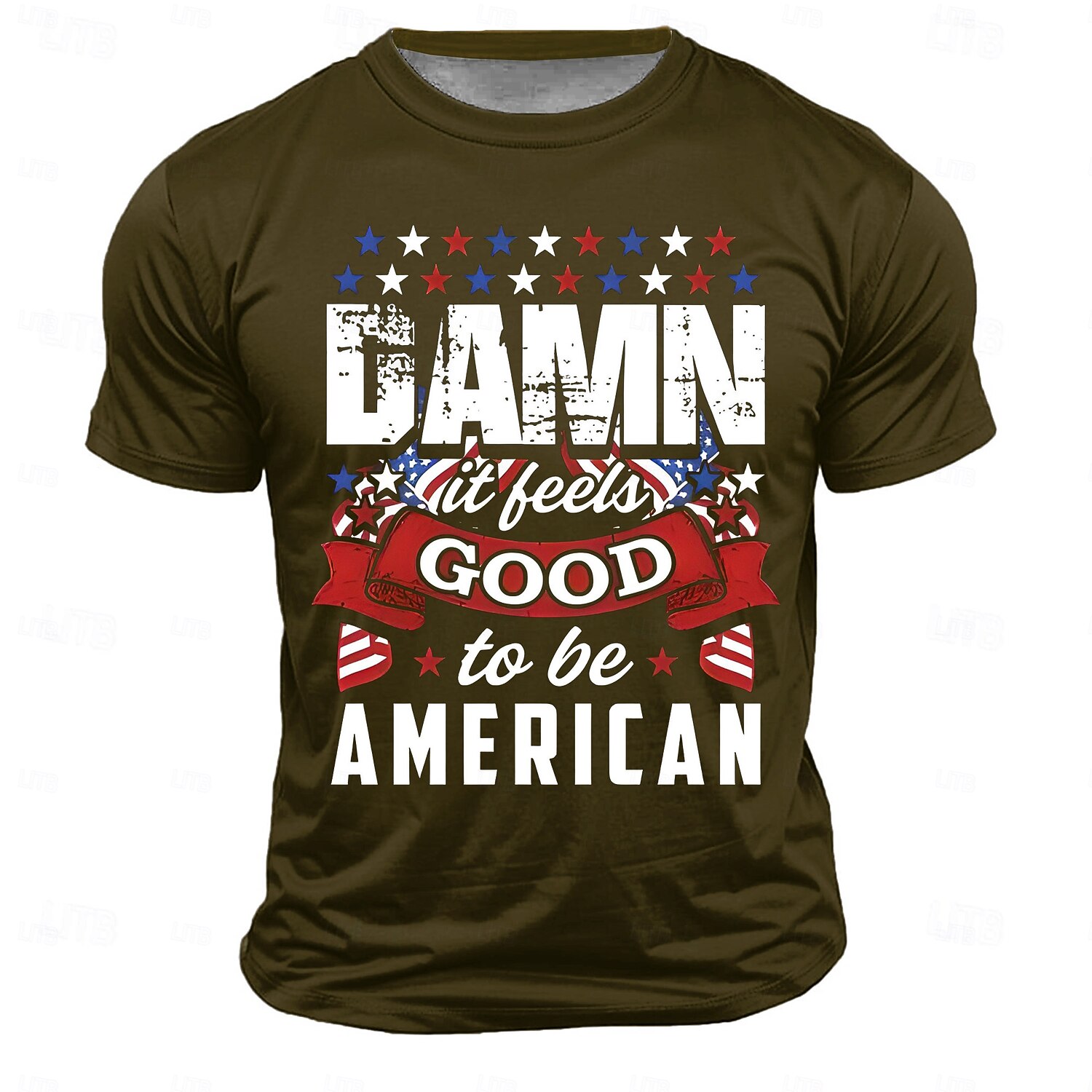 Ανδρικό T-Shirt Μικρή Μανίκια Πατριωτικό Γραφικό T-Shirt Με Εκτύπωση 'Γαμώ Το Νιώθω Καλά Που Είμαι Αμερικανός' 2025 - $15.99 –P5