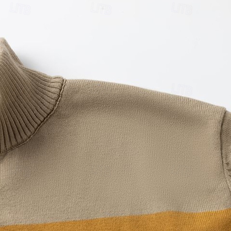 Homme Pull Pulls à quart de zip Pull en tricot A côtes Tricoter Hauts réguliers Tricoté Bloc de couleur Demi fermeture éclair Mode Décontractées Vacances Usage quotidien Vêtement Tenue Automne hiver de 2025 ? $35.99 –P14